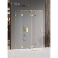 Душевое ограждение NEW TRENDY AVEXA GOLD SHINE L 80x90x200 золото