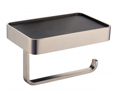 Держатель для туалетной бумаги с полкой Wonzon&Woghand, Темный графит