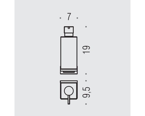 Дозатор подвесной Colombo Look цвет PVD нержавеющая сталь/матовое стекло