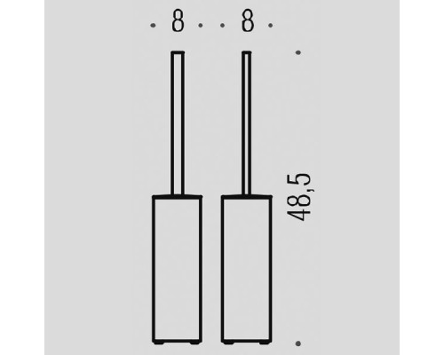 Ерш туалетный напольный Colombo Look цвет хром