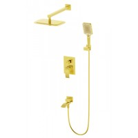 Душевая система встраиваемая Wonzon&Woghand, Брашированное золото