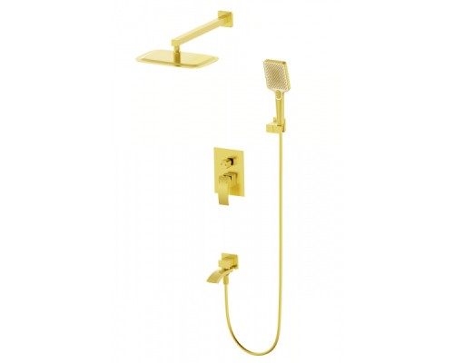 Душевая система встраиваемая Wonzon&Woghand, Брашированное золото