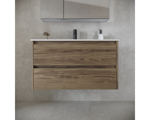 Тумба под раковину SANCOS Libra 890х450х500, c двумя ящиками, дуб чарльстон