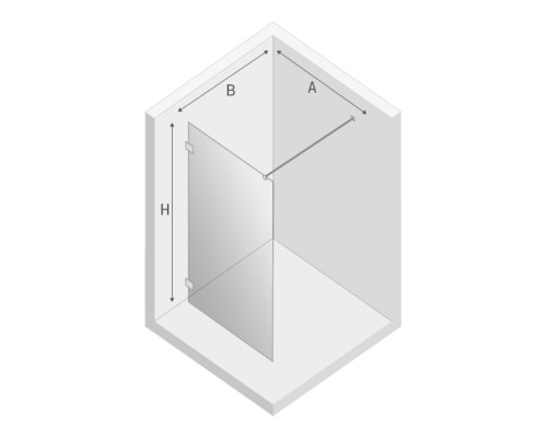 Душевое ограждение NEW TRENDY EVENTA 120x200 хром
