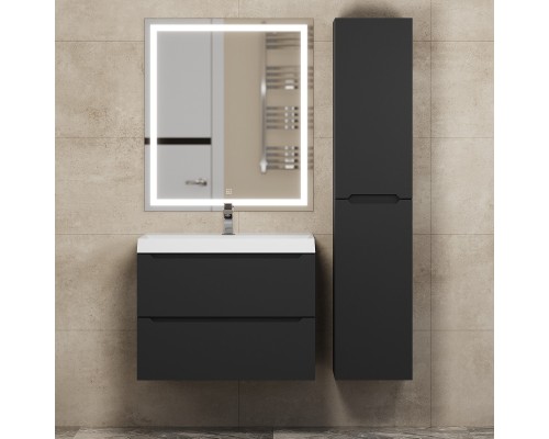 Тумба под раковину 70 см, Uperwood Tanos, черная матовая