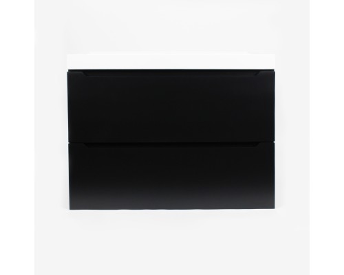 Тумба под раковину 70 см, Uperwood Tanos, черная матовая