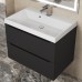 Тумба под раковину 70 см, Uperwood Tanos, черная матовая