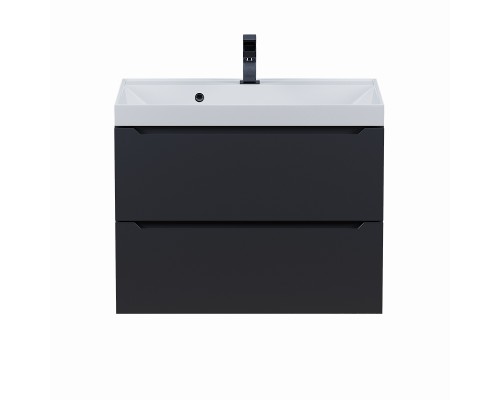 Тумба под раковину 70 см, Uperwood Tanos, черная матовая