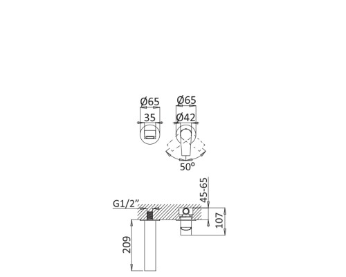 Смеситель для раковины Cezares Nautic NAUTIC-BLI2-BIO Белый матовый