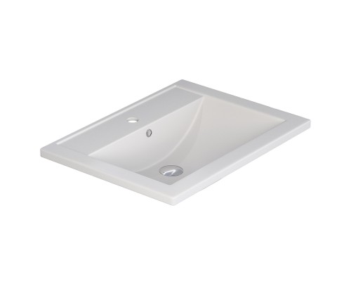 Раковина для ванной кварцевая Uperwood Foster Quartz 60х40,5х16,5, белая матовая, жасмин