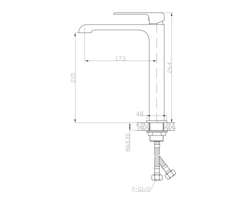 Смеситель для раковины BelBagno Dory DOR-LMC-CRM Хром