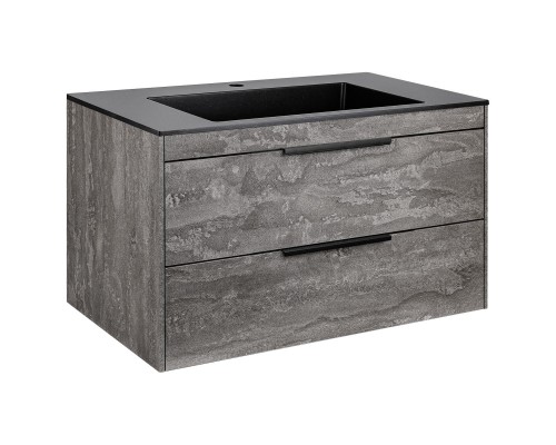 База под раковину Vincea Chiara 2D 800 подвесная 2 выкатных ящика Soft-close G.Stone