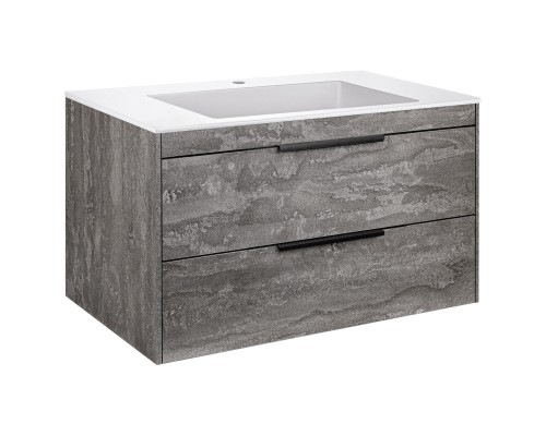 База под раковину Vincea Chiara 2D 800 подвесная 2 выкатных ящика Soft-close G.Stone