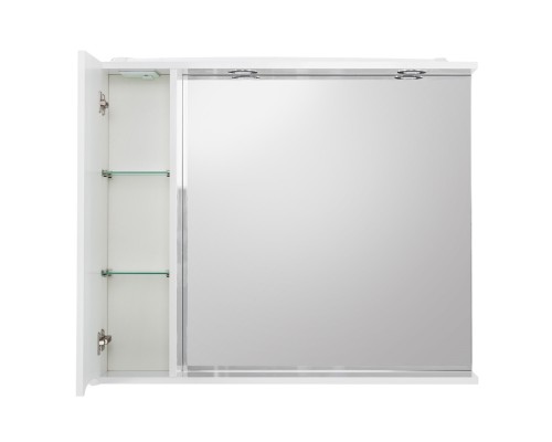 Зеркало со шкафом BelBagno MARINO-SPC-800/750-1A-BL-P-L 80 с подсветкой Bianco Lucido