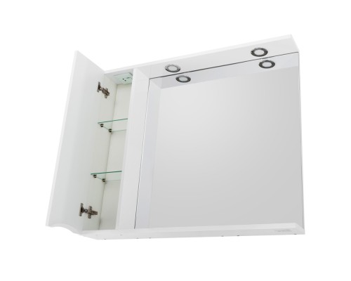 Зеркало со шкафом BelBagno MARINO-SPC-800/750-1A-BL-P-L 80 с подсветкой Bianco Lucido