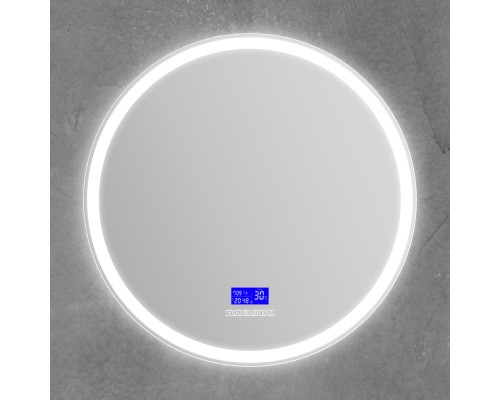 Зеркало BelBagno SPC-RNG-700-LED-TCH-RAD с подсветкой с сенсорным выключателем с bluetooth с термометром с радио