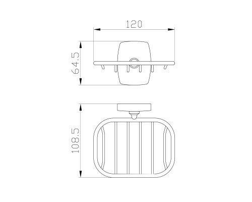Мыльница с держателем Wonzon&Woghand, Хром