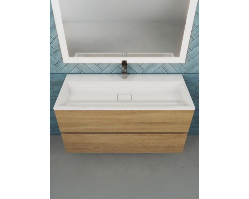 Тумба под раковину 100 см, Uperwood Barsa, черная/дуб сонома