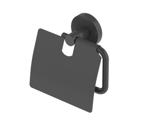 Держатель туалетной бумаги Cezares Relax RELAX-PH-NOP с крышкой Черный матовый