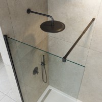 Душевая перегородка Cezares Liberta 125 LIBERTA-L-1-125-C-NERO профиль Черный матовый стекло прозрачное