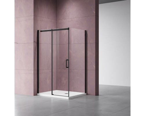 Душевой уголок Vincea Dice VSR-4D8012CLB 1200x800 черный стекло прозрачное