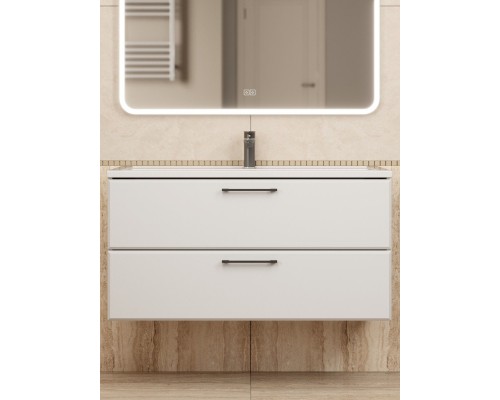 Тумба под раковину Uperwood Foster NEW 100 см, подвесная, белая