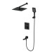 Душевая система с термостатом встраиваемая Wonzon&Woghand, Черный матовый