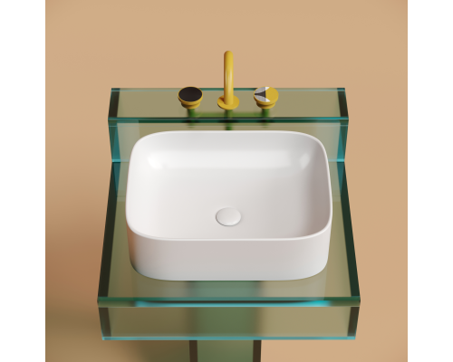 Чаша накладная прямоугольная Ceramica Nova Element 50x38 Белый Матовый