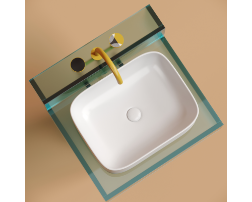 Чаша накладная прямоугольная Ceramica Nova Element 50x38 Белый Матовый