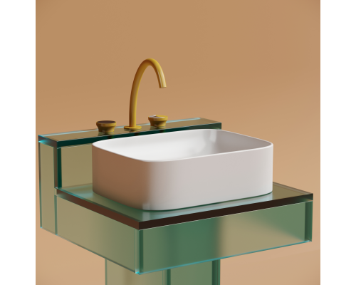 Чаша накладная прямоугольная Ceramica Nova Element 50x38 Белый Матовый