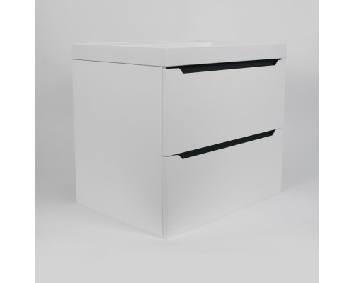 Тумба с раковиной Uperwood Tanos 60 см, белая/графит