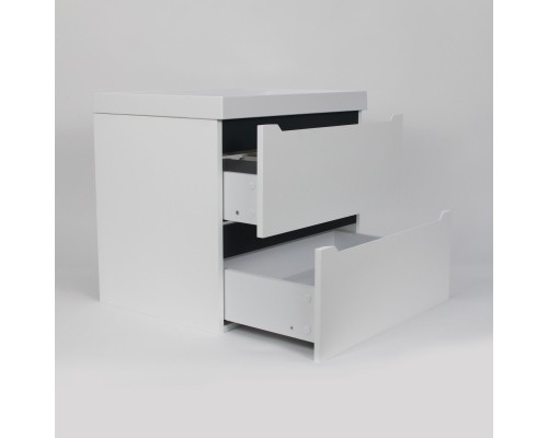 Тумба с раковиной Uperwood Tanos 60 см, белая/графит