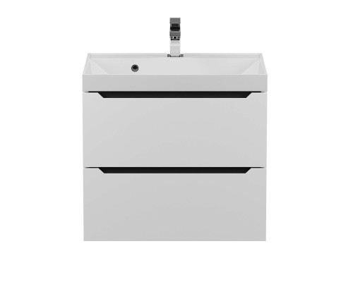 Тумба с раковиной Uperwood Tanos 60 см, белая/графит