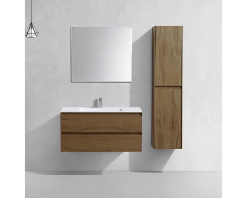 База под раковину Vincea Luka 1000 подвесная 2 выкатных ящика Soft-close T.Oak