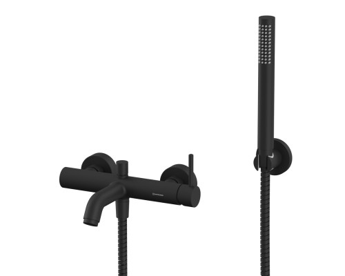 Смеситель для ванны с душевым комплектом WHITECROSS Y Y1231BL черный мат