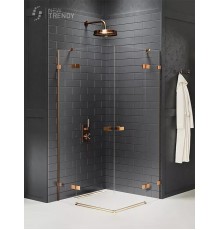 Душевое ограждение NEW TRENDY AVEXA COPPER BRUSHED 90x90x200 брашированная медь