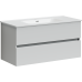Тумба под раковину SANCOS Urban 990х450х550, c двумя ящиками, белый глянец