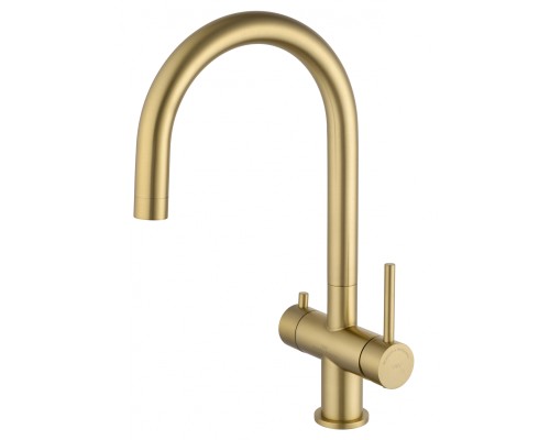 Смеситель для кухни c подключением фильтра Wonzon&Woghand, Браш золото WW-3211-BG