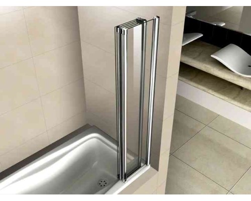 Шторка на ванну Cezares PRATICO-V-5-120/140-C-Cr