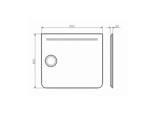 Зеркало Comforty Лондон-90 900x800, LED-подсветка, бесконтактный сенсор