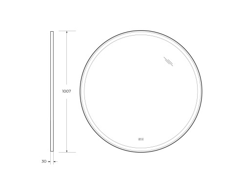 Зеркало Cezares Cadro 100 CZR-SPC-CADRO-1000-LED-TCH-WARM с подсветкой с сенсорным выключателем и подогревом