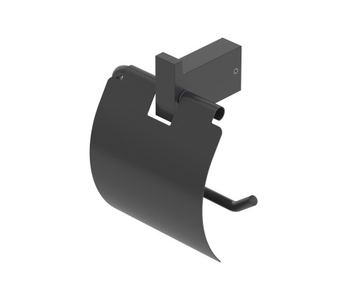 Держатель туалетной бумаги Cezares Slider SLIDER-PH-NOP с крышкой Черный матовый