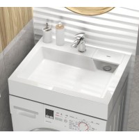 Раковина над стиральной машиной Uperwood Vission 60х50х11 см, белая глянцевая