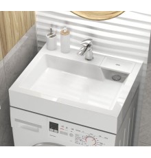 Раковина над стиральной машиной Uperwood Vission 60х50х11 см, белая глянцевая