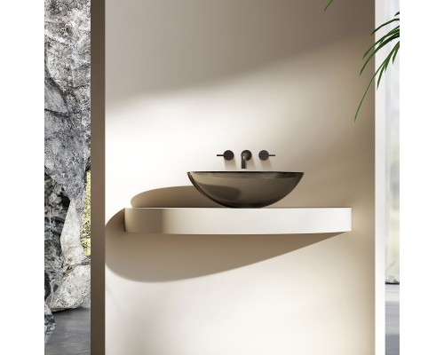 Раковина прозрачная Vincea VBS-6T11B 500x350x150 накладная черный