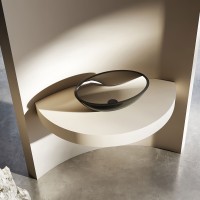 Раковина прозрачная Vincea VBS-6T11B 500x350x150 накладная черный