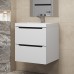 Тумба с раковиной подвесная Uperwood Tanos NEW 50х45х55 см, белая/графит