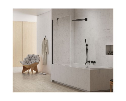 Шторка для ванны NEW TRENDY NEW MODUS BLACK 90x150 EXK-1929 черный