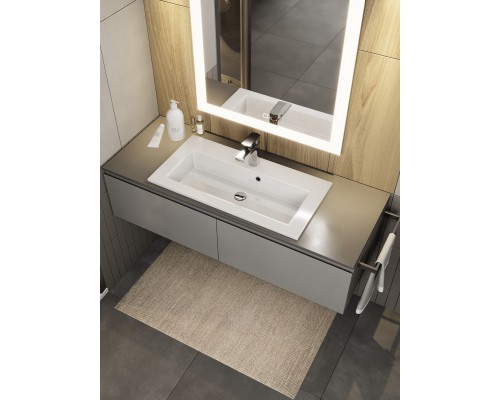 Раковина для ванной 70 см, Uperwood Aurora, белая глянцевая