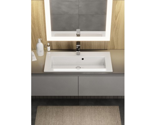 Раковина для ванной 70 см, Uperwood Aurora, белая глянцевая